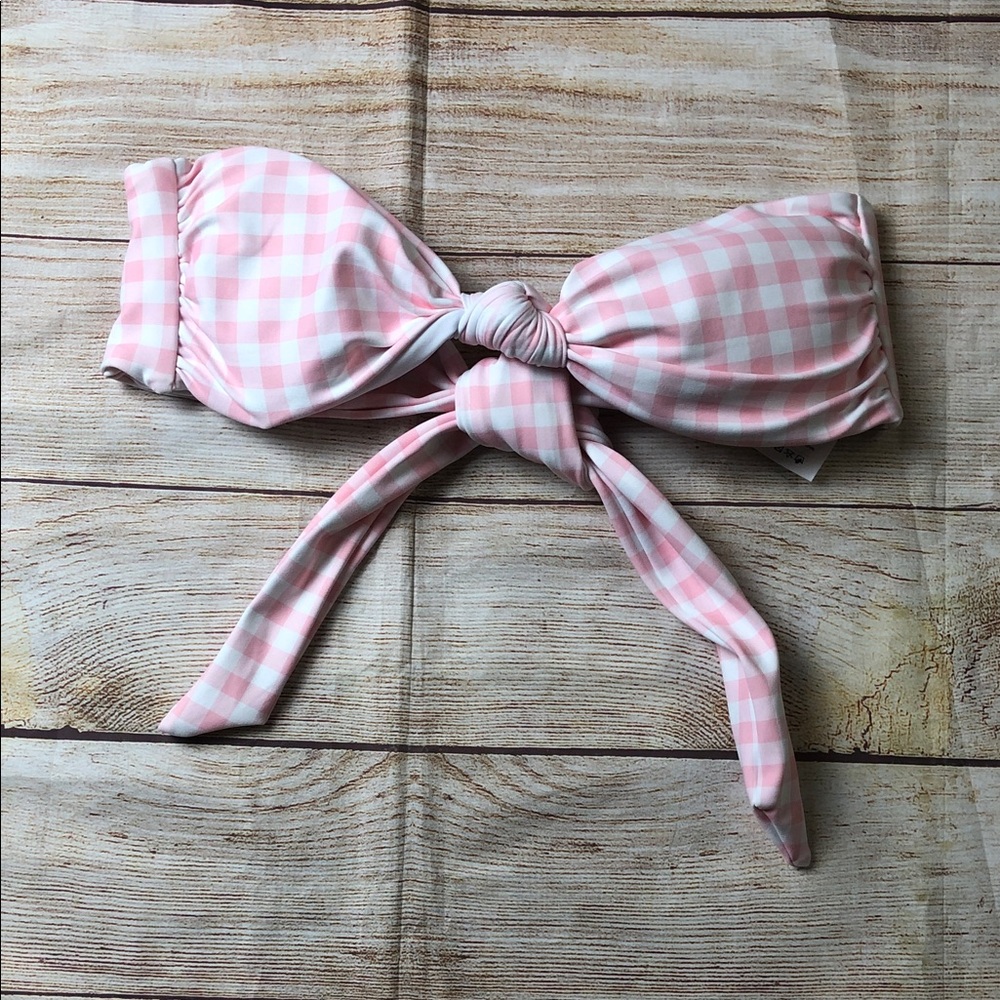 Charlie Holiday Pink and White Bikini‎ Top